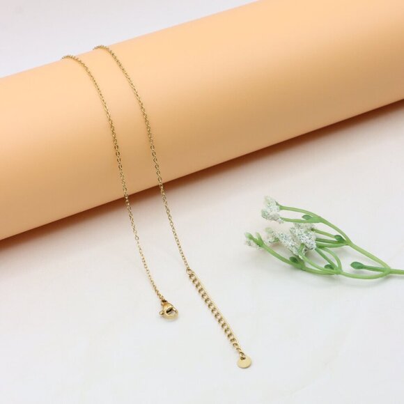 Layered Yellow Necklace with Round and Bar Pendant, Chic Design, XPNL0367 - Picture 10 of 12